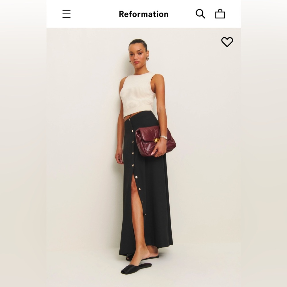 Reformation Andi Low Waist Maxi Skirt